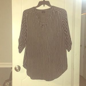 Black and white striped tunic
